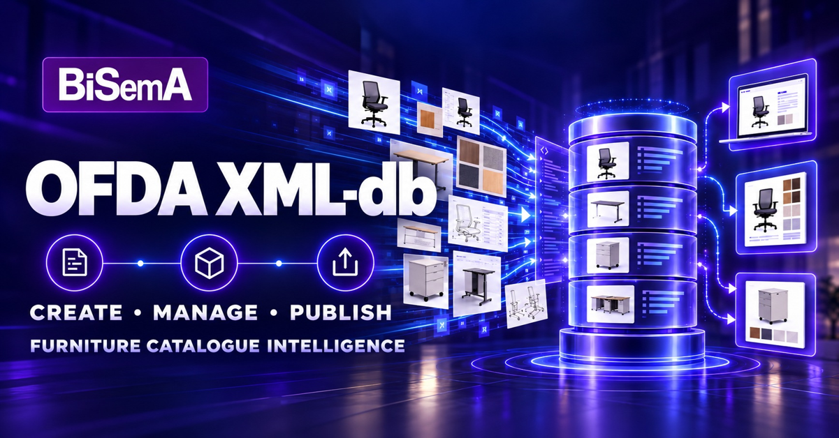 OFDA XML-db — create, manage, and publish furniture catalogue intelligence